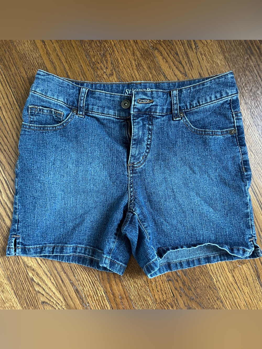 St. John's Bay Women's Dark Blue Denim Shorts